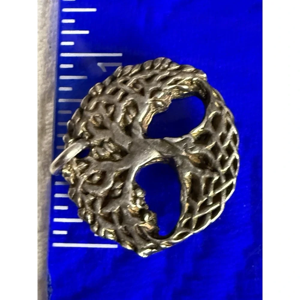 Sterling Silver 999 Celtic Tree Of Life Thick Heavy Pendant Marked CS Or FS